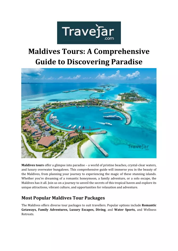 maldives tours a comprehensive guide