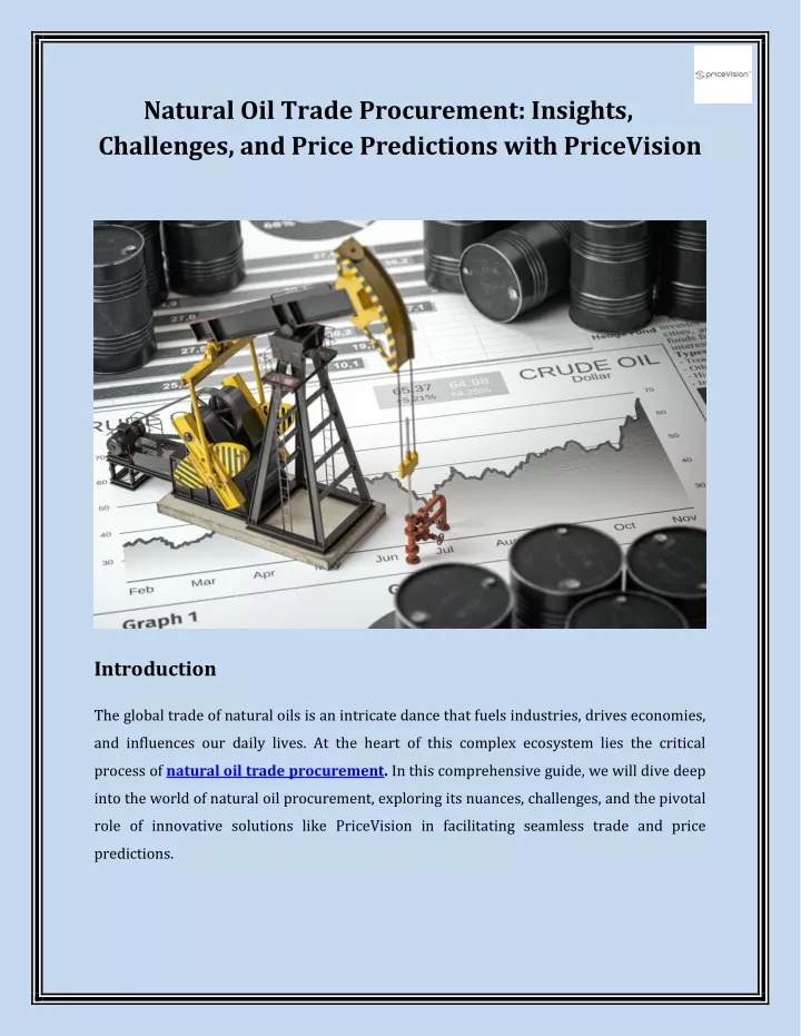 natural oil trade procurement insights challenges