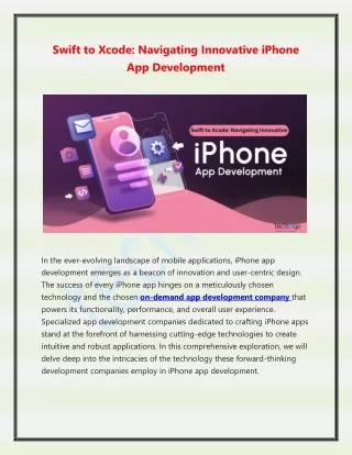 swift to xcode navigating innovative iphone