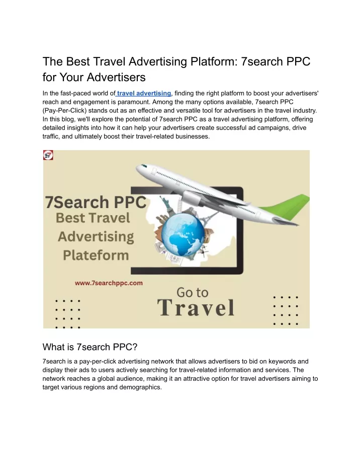 the best travel advertising platform 7search