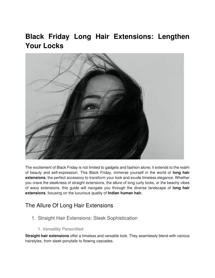 black friday long hair extensions lengthen your