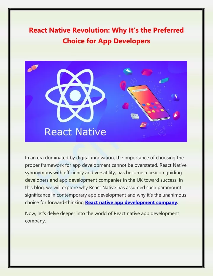 react native revolution why it s the preferred