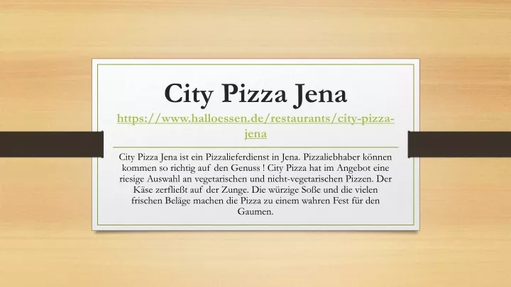 city pizza jena https www halloessen