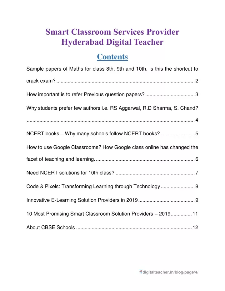smart classroom services provider hyderabad