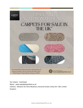 "Discover Exceptional Deals: Carpets for Sale in the UK"