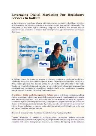 Leveraging Digital Marketing For Healthcare Services In Kolkata