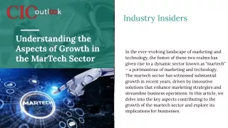 Understanding the Aspects of Growth in the MarTech Sector