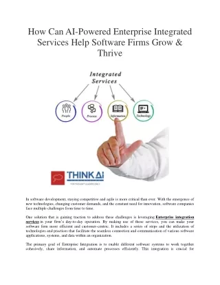 How Can AI-Powered Enterprise Integrated Services Help Software Firms Grow & Thrive