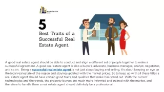 Five Traits of Successful Real Estate Agents