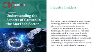 Understanding the Aspects of Growth in the MarTech Sector