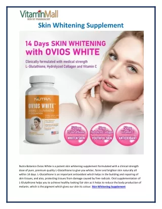 skin whitening supplement