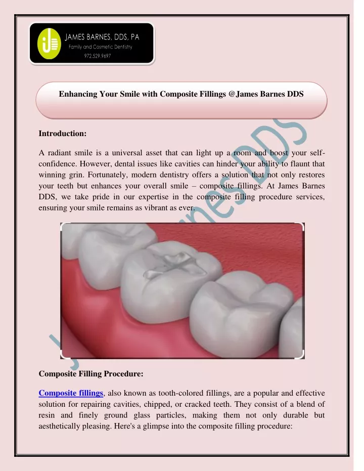 enhancing your smile with composite fillings