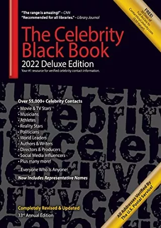 [PDF READ ONLINE] The Celebrity Black Book 2022 (Deluxe Edition) for Fans, Businesses & Nonprofits: Over 55,000  Verifie