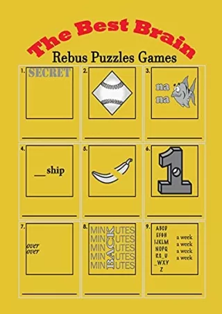 PDF/READ The Best Brain Rebus Puzzles Games: Word Plexer Puzzle Teasers Frame