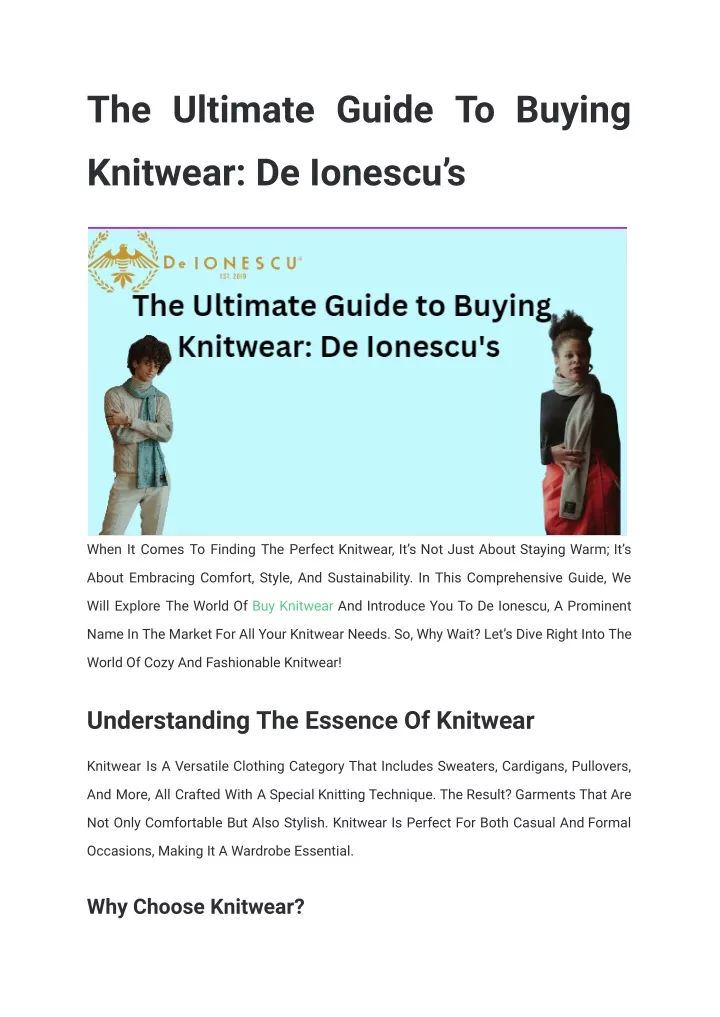 the ultimate guide to buying