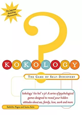READ [PDF] Kokology: The Game of Self-Discovery