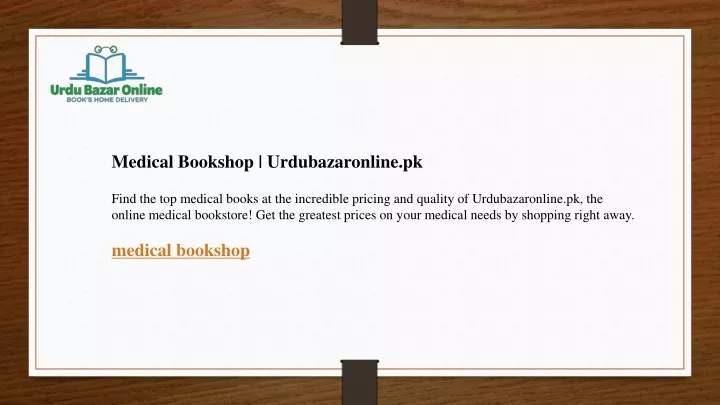 medical bookshop urdubazaronline pk find
