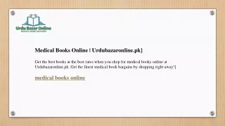 Medical Books Online  Urdubazaronline.pk]