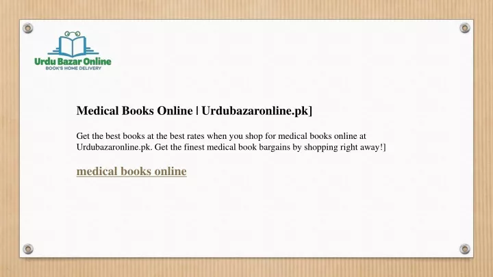 medical books online urdubazaronline