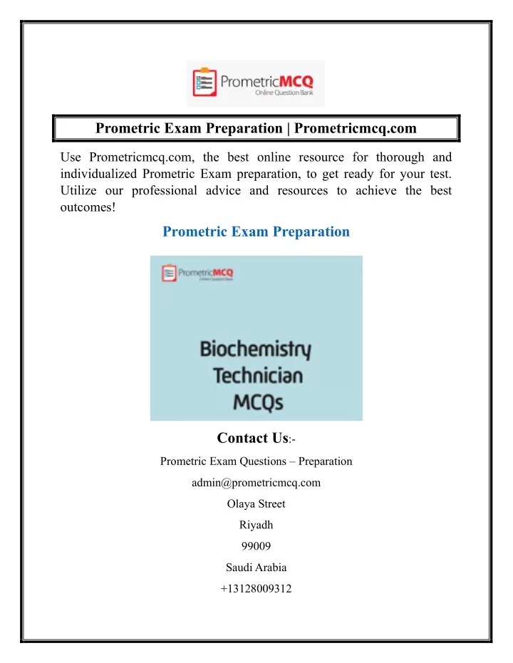 prometric exam preparation prometricmcq com