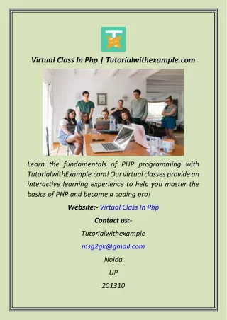 Virtual Class In Php  Tutorialwithexample
