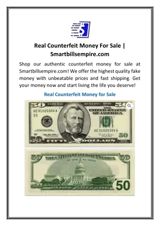 Real Counterfeit Money For Sale  Smartbillsempire.com