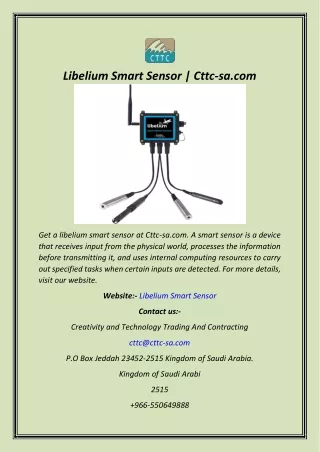 Libelium Smart Sensor  Cttc-sa