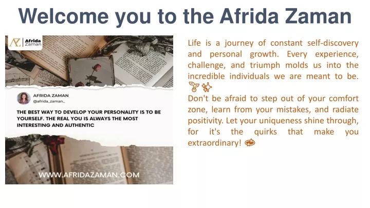 welcome you to the afrida zaman