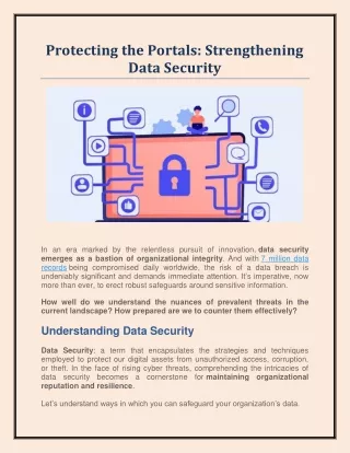 Protecting the Portals - Strengthening Data Security