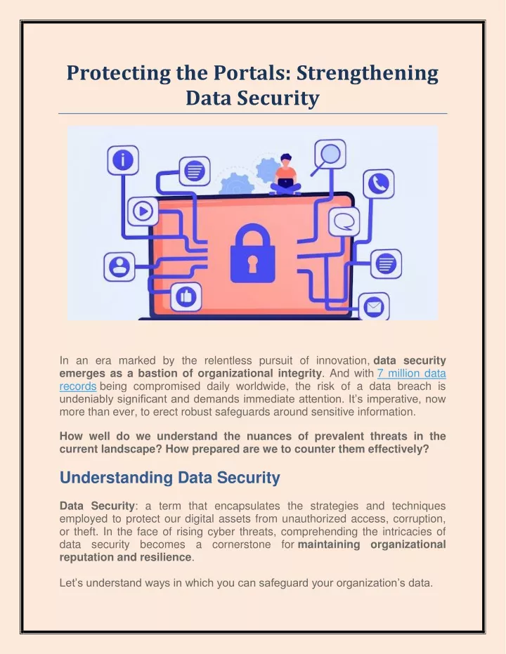 protecting the portals strengthening data security