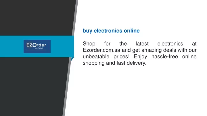 buy electronics online shop for the latest