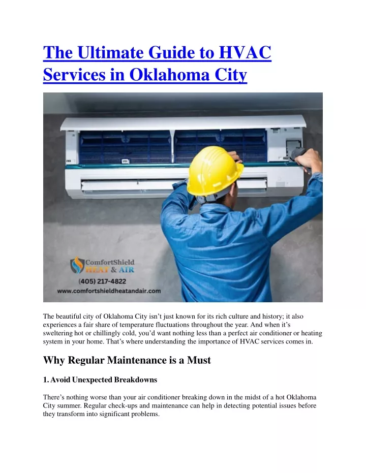 the ultimate guide to hvac services in oklahoma city