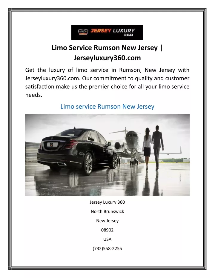 limo service rumson new jersey jerseyluxury360 com