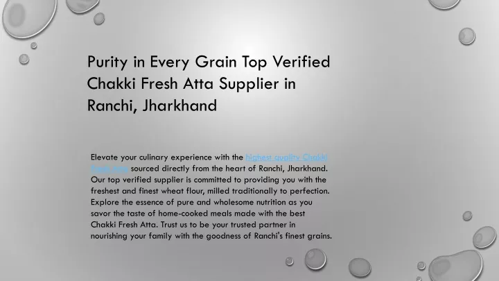 purity in every grain top verified chakki fresh