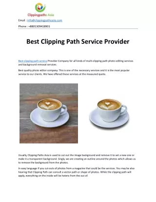 Best Clipping Path Service