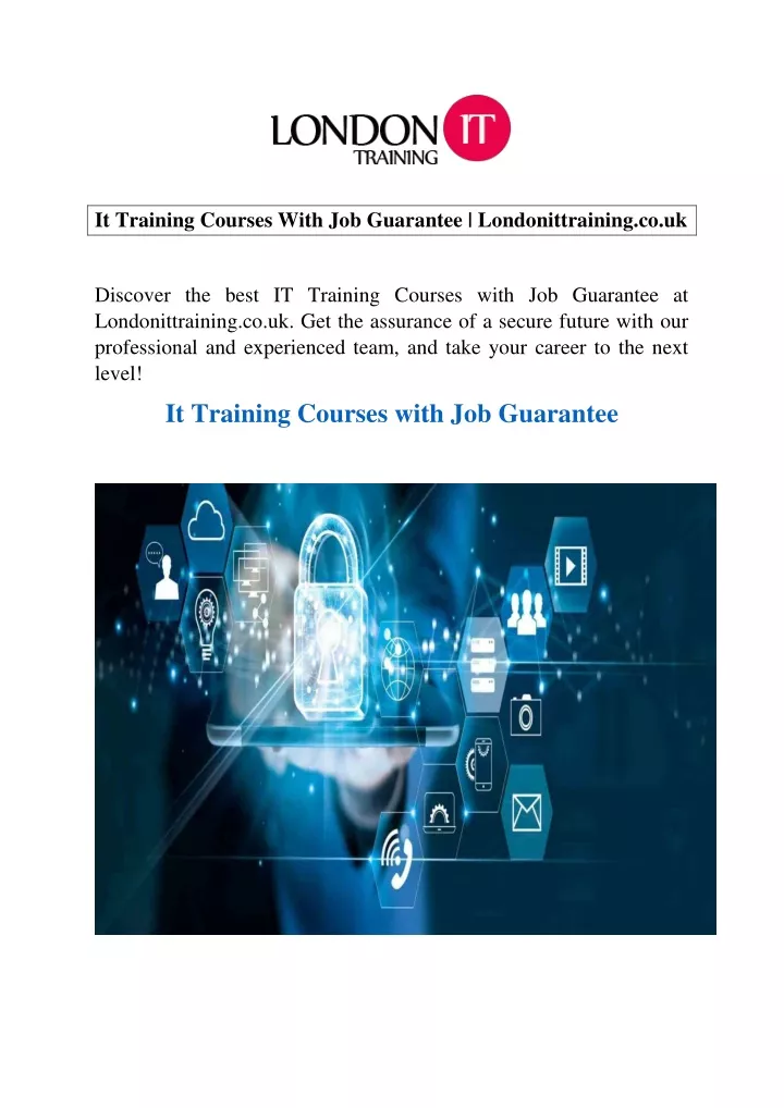 it training courses with job guarantee