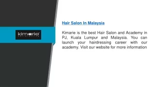 Best Hair Salon in Kuala Lumpur, Malaysia