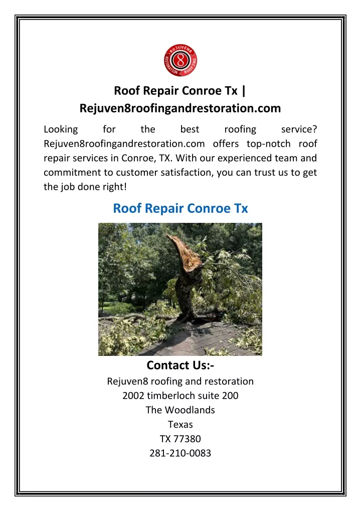 roof repair conroe
