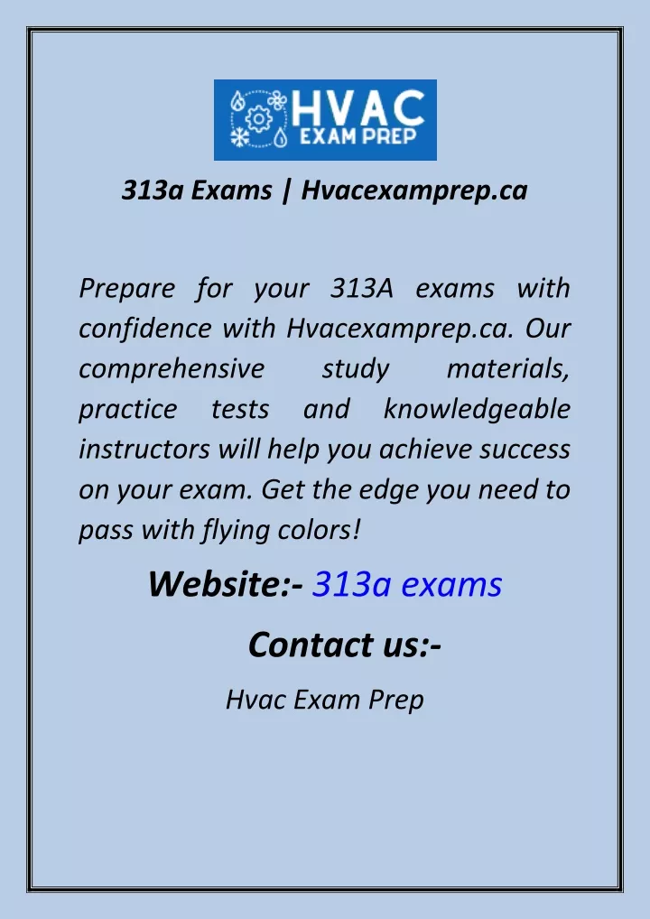 313a exams hvacexamprep ca