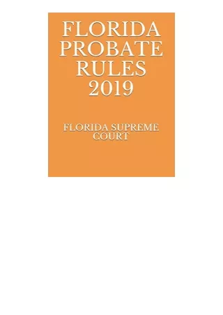 Download Florida Probate Rules 2019 For Android