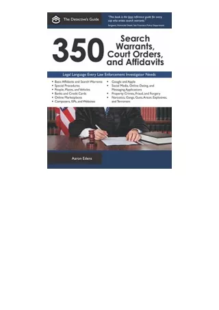 Ebook Download 350 Search Warrants Court Orders And Affidavits For Android