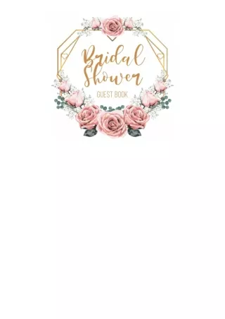 Ebook Download Bridal Shower Guest Book Empty Pages With Pink Roses Bouquet Cove