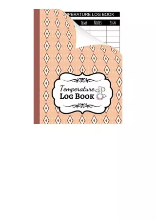 Ebook Download Temperature Log Book Sheets Regulating Medical Log Book Fridge Te