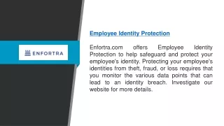 Employee Identity Protection | Enfortra.com