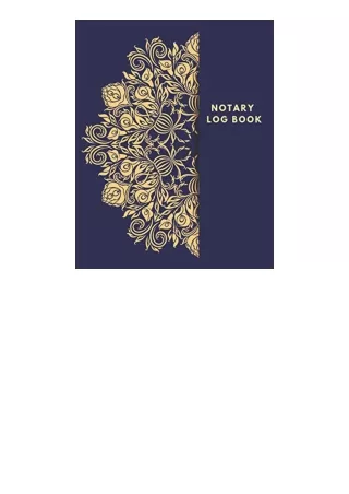 Kindle Online Pdf Notary Log Book Vintage Blue And Gold Notary Public Logbook No