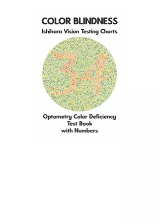 Kindle Online Pdf Color Blindness Ishihara Vision Testing Charts Optometry Color