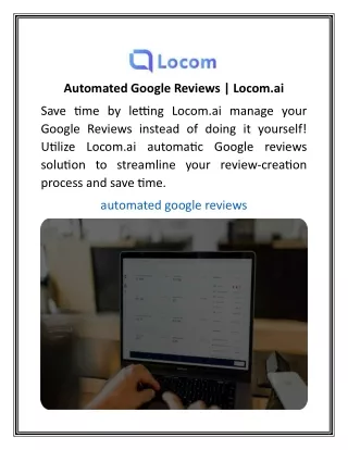 automated google reviews locom ai