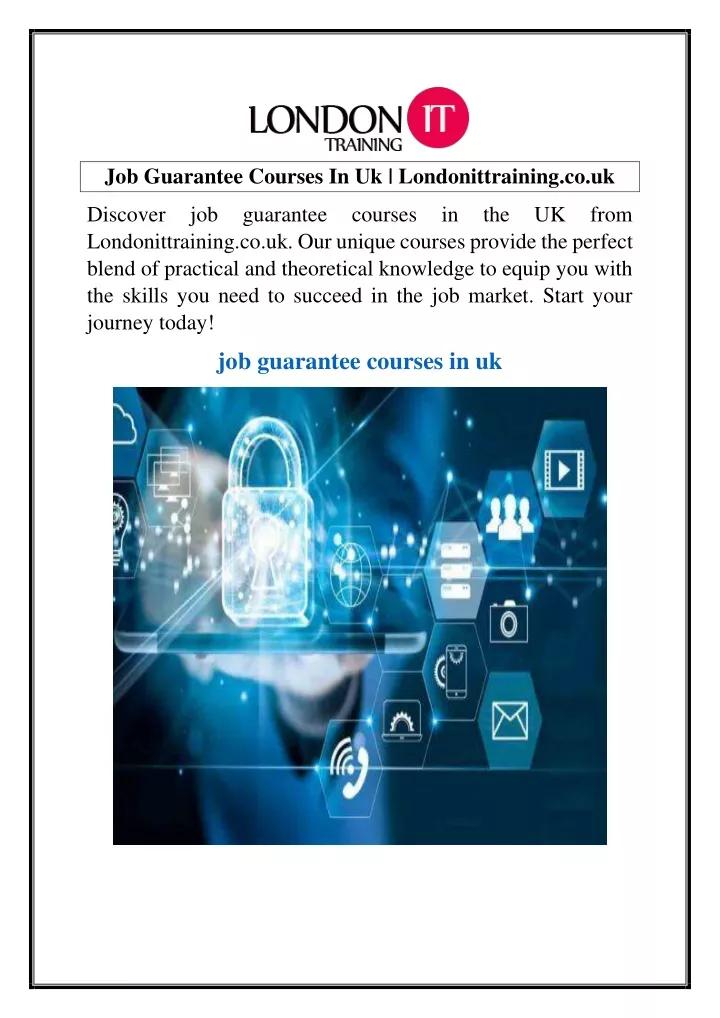 job guarantee courses in uk londonittraining co uk