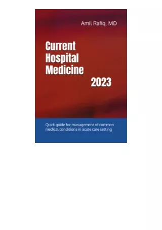 Ebook Download Current Hospital Medicine Quick Guide For Management Of Common Me