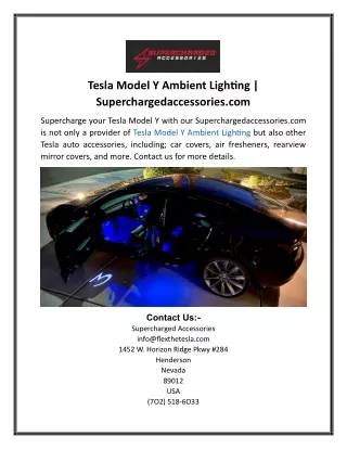 Tesla Model Y Ambient Lighting